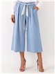 Pantalón culotte con cinturón de lunares