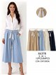 Pantalón culotte con cinturón de lunares
