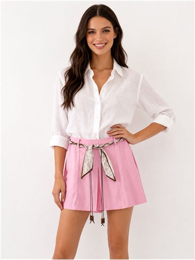 Falda pantalón con cinturón pañuelo