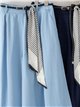 Pantalón culotte con cinturón pañuelo rayas