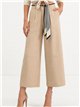 Pantalón wide-leg con cinturón pañuelo