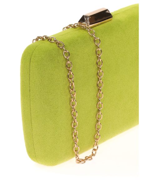 Bolso clutch de fiesta antelina lima
