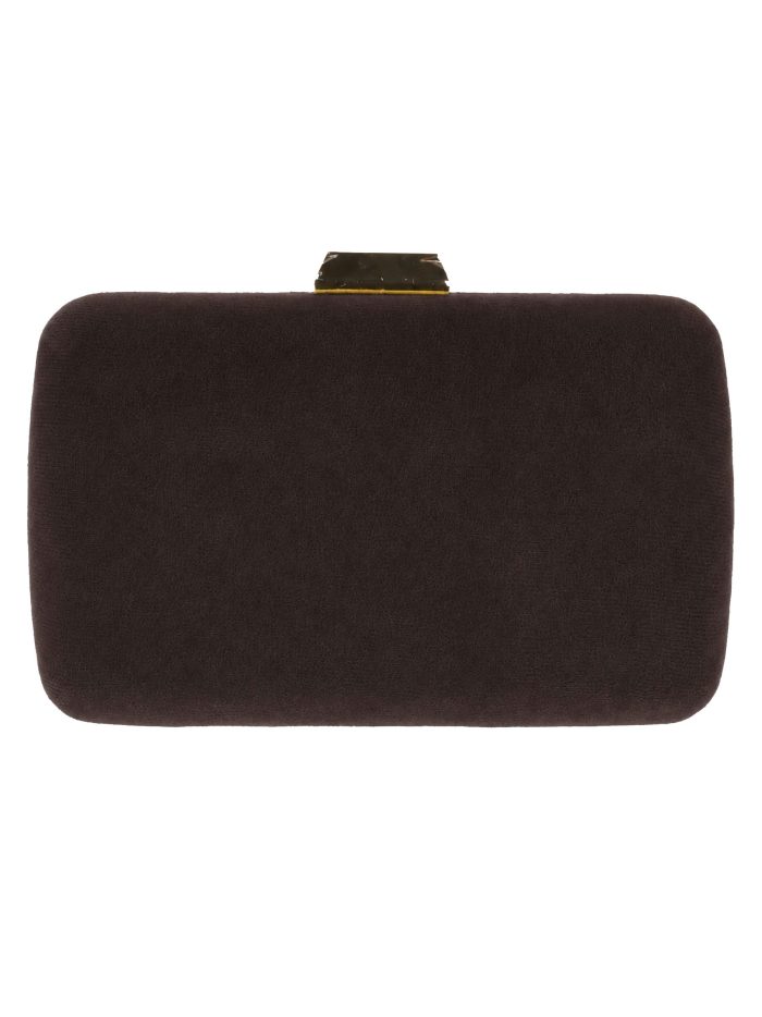 Bolsa clutch de festa camurça marrón - AD-12592 MARRON