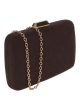 Bolso clutch de fiesta antelina marrón