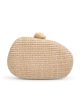 Raffia oval evening clutch