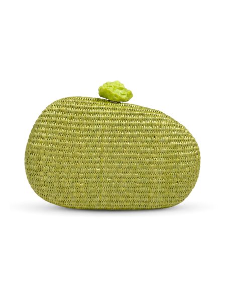 Raffia oval evening clutch | AD-22278 | Wholesale