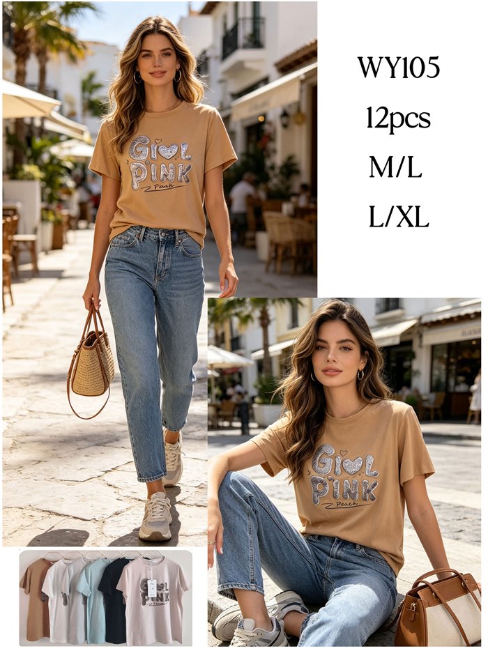T-shirt rose pour fille