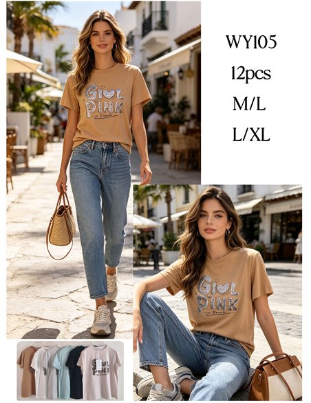 T-shirt rose pour fille
