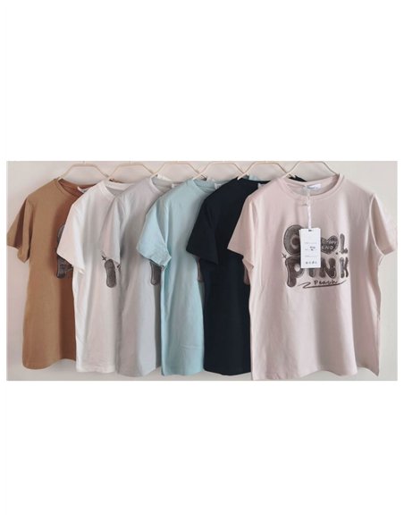 T-shirt rose pour fille