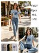 Camiseta com corações azuis