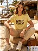 New Yorker T-Shirt mit Tiermuster