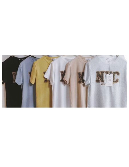 New Yorker T-Shirt mit Tiermuster