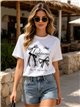 Locker sitzendes T-Shirt mit Krawatten