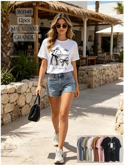 Camiseta amplia con lazos 2
