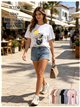 Übergroßes T-Shirt mit Bärenstärke