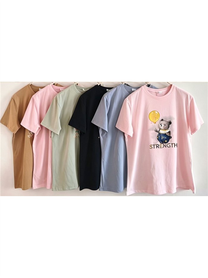 Übergroßes T-Shirt mit Bärenstärke