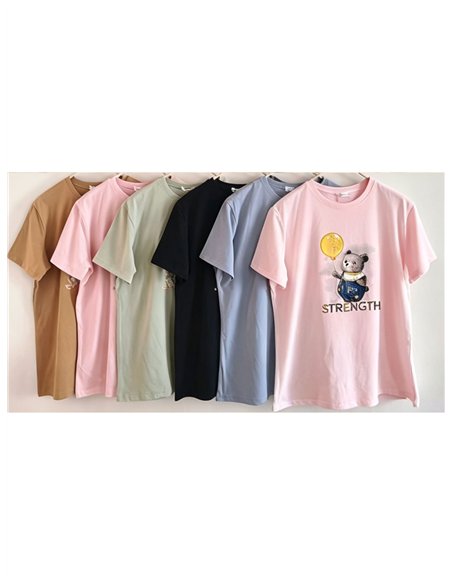 Übergroßes T-Shirt mit Bärenstärke