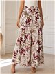 Pantalón palazzo estampado hojas