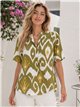 Camicetta fluida con stampa ikat
