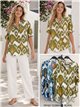 Camicetta fluida con stampa ikat