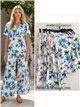 Conjunto blusa estampada tropical y pantalón