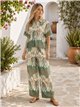 Conjunto camisa estampada botánico y pantalón