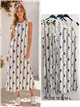 Robe midi sans manches à imprimé ethnique
