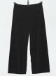 Pantaloni dritti in lycra con elastico in vita e gamba larga