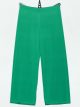 Pantaloni dritti in lycra con elastico in vita e gamba larga