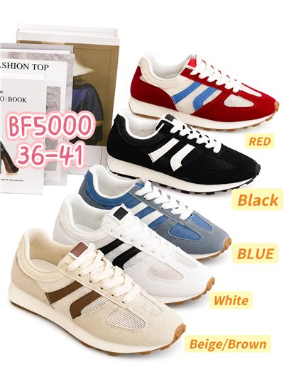 Zapatilla deportiva retro combinada