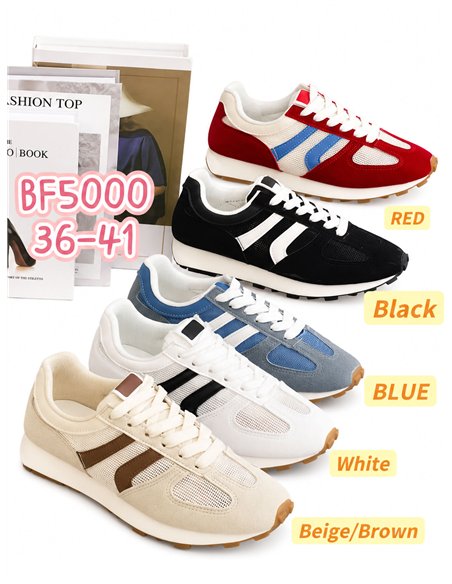 Zapatilla deportiva retro combinada