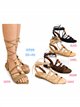 Sandalia romana con cordones y cuentas