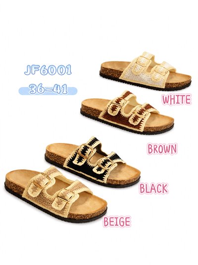 Sandalia crochet con hebillas