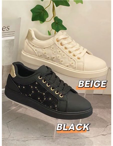 Zapatilla casual detalle bordado