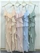 Chiffon-Midikleid mit Rüschen