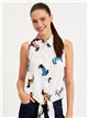 Camisa sin mangas con estampado perro salchicha
