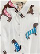 Camisa sin mangas con estampado perro salchicha