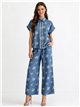 Set aus bedrucktem Hemd und Hose