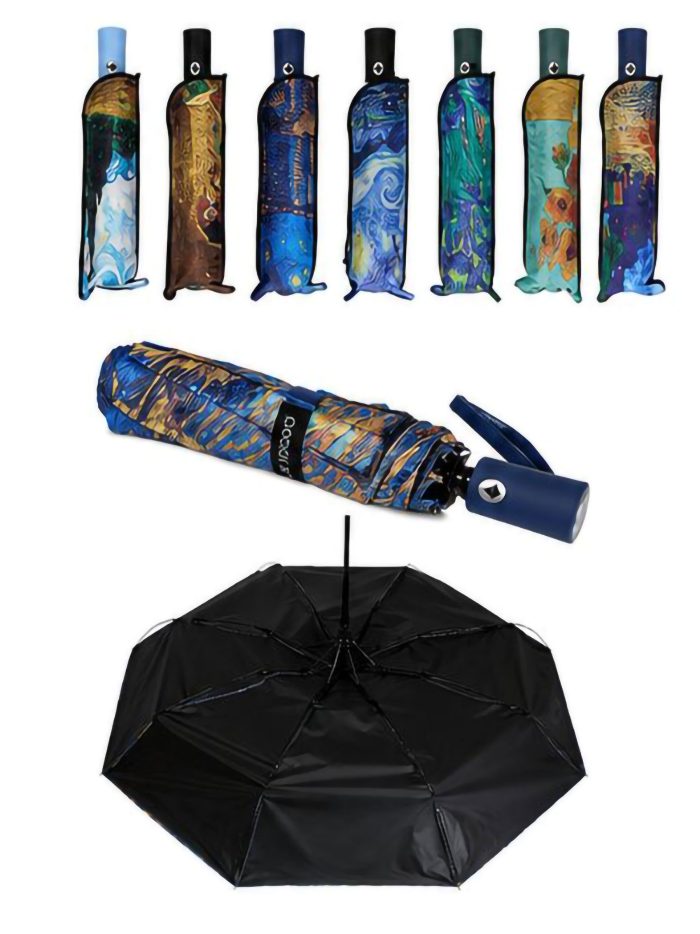 Paraguas automático plegable estampado artístico