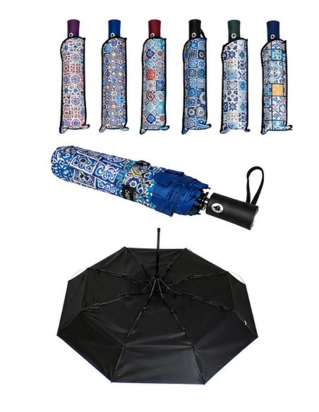 Paraguas automático plegable estampado mosaico