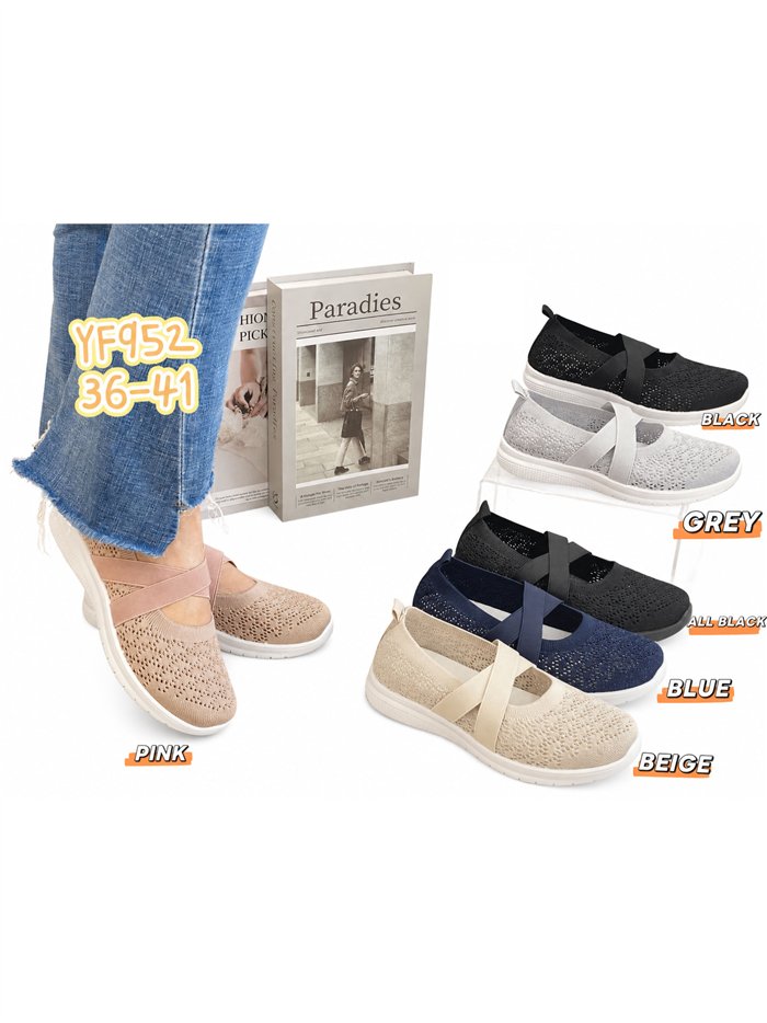 Zapatilla mercedita con tira elástica