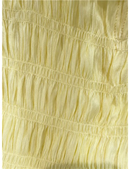 Blusa nido de abeja con volantes