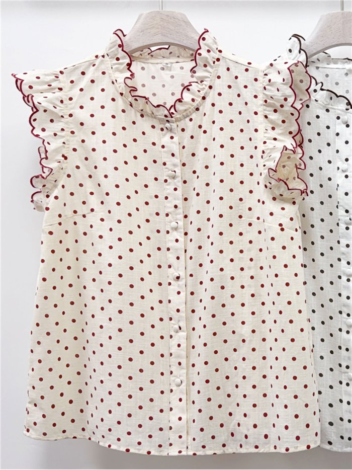 Blusa lunares con volante