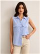 Camisa vichy algodón sin mangas