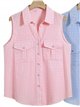 Camisa vichy algodón sin mangas