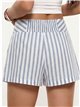 Short algodón rayas con botones