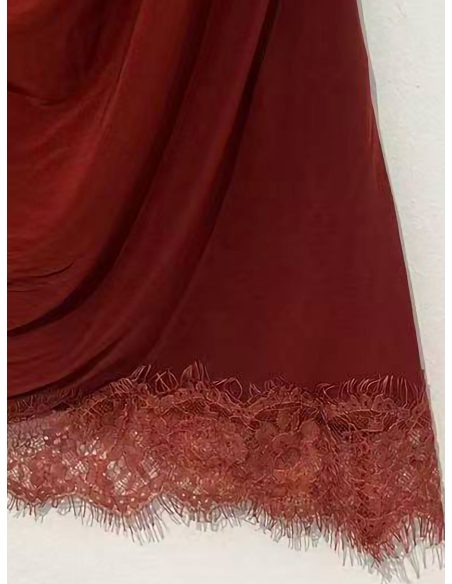 Top in pizzo drappeggiato taglie forti | ZD-98643 | B2B