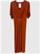 Langes Lycra-Kleid mit Metallic-Details