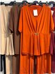 Conjunto blusa lycra talla grande detalle metálico y pantalón