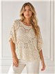 Jersey amplio calado de crochet
